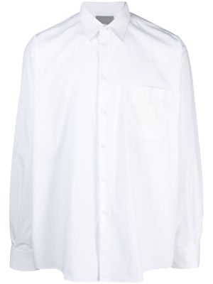 VTMNTS barcode-print cotton shirt - White