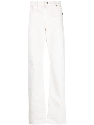 VTMNTS barcode-print straight-leg jeans - White