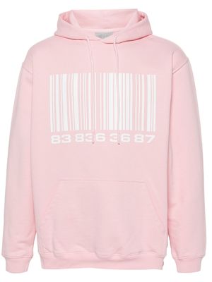 VTMNTS Big-Barcode hoodie - Pink