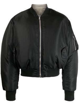 VTMNTS cropped zipped-up bomber jacket - Black