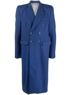 VTMNTS double-breasted long coat - Blue