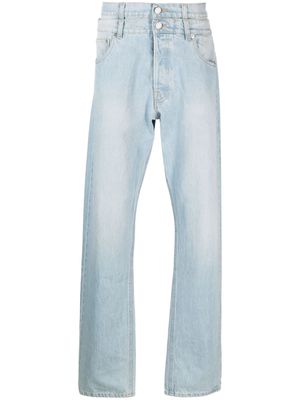 VTMNTS double-layer straight-leg jeans - Blue