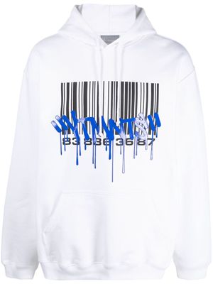 VTMNTS graffiti-print hooded sweatshirt - White