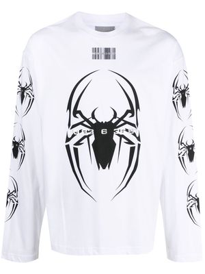 VTMNTS graphic-print long-sleeved T-shirt - White