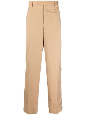 VTMNTS high-waist stripe-detail trousers - Brown