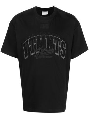 VTMNTS logo-embroidered crew-neck T-shirt - Black