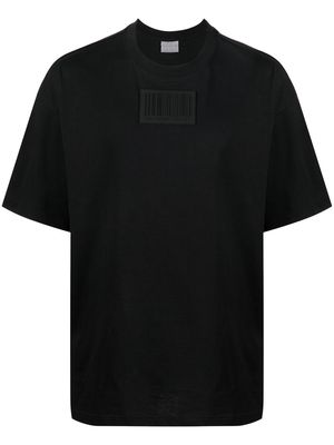 VTMNTS logo-patch detail T-shirt - Black