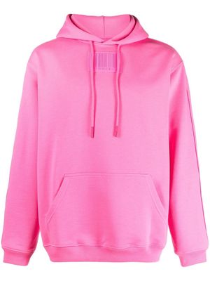 VTMNTS logo-patch long-sleeve hoodie - Pink