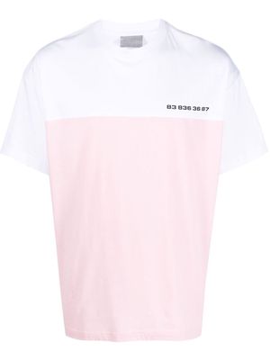 VTMNTS logo-print colour-block T-shirt - Pink