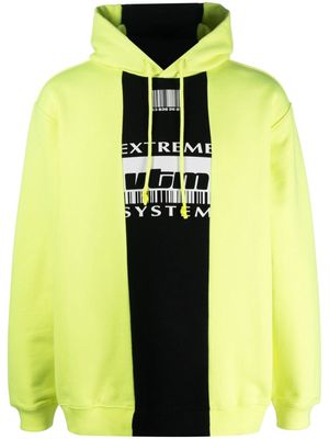 VTMNTS logo-print cotton hoodie - Yellow