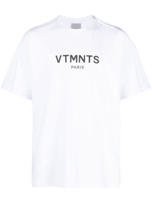 VTMNTS logo-print cotton T-shirt - White