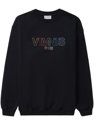 VTMNTS logo-print crew-neck sweatshirt - Black