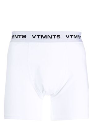 VTMNTS logo-print strap cotton-blend boxers - White