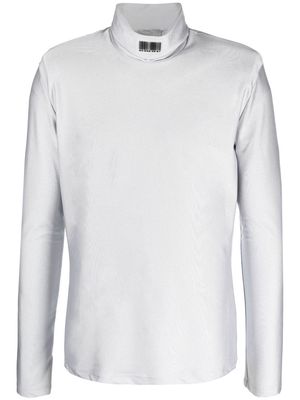 VTMNTS metallic long-sleeve T-shirt - Silver