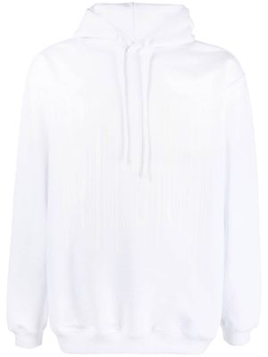 VTMNTS paint-drip print hoodie - White