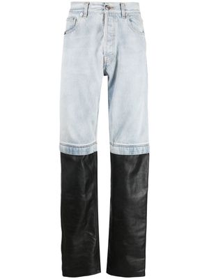 VTMNTS panelled straight-leg jeans - Black