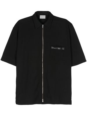 VTMNTS raised logo-detail short-sleeve shirt - Black