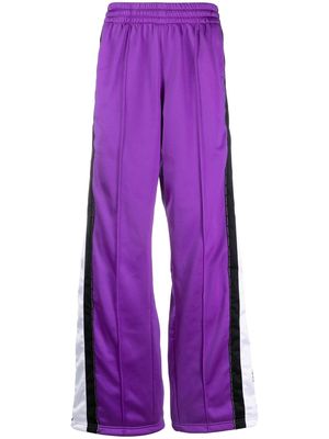 VTMNTS side stripe-detail trousers - Purple