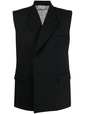VTMNTS sleveless single breasted coat - Black