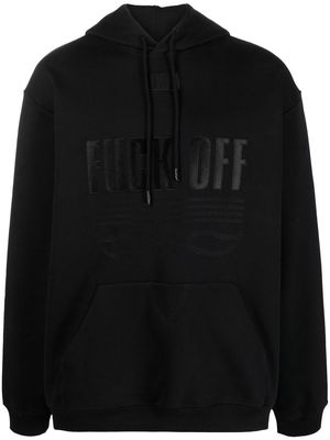 VTMNTS slogan-print pullover hoodie - Black