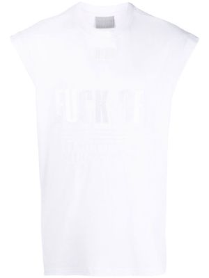 VTMNTS slogan-print vest top - White