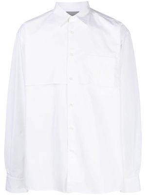 VTMNTS storm flap-detail shirt - White