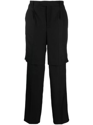 VTMNTS straight-leg virgin wool-blend trousers - Black