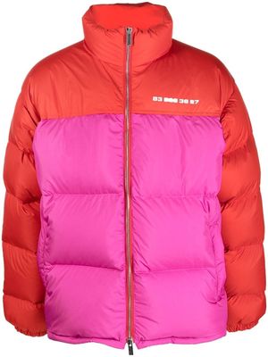 VTMNTS two-tone feather-down jacket - Pink