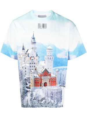 VTMNTS winter castle print t-shirt - Blue