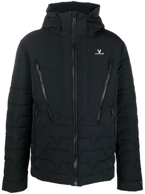 Vuarnet chest logo-print hooded jacket - Black