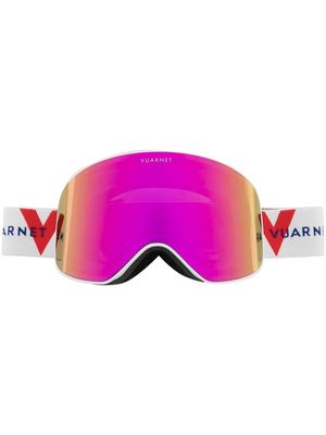 Vuarnet logo-intarsia ski goggles - White
