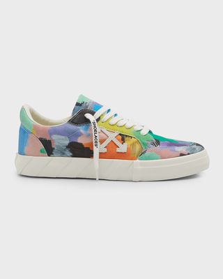 Vulcanized Printed Canvas Low-Top Sneakers