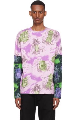 Vyner Articles Purple Organic Cotton Long Sleeve T-Shirt
