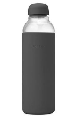 W & P Design Porter Resusable Glass Water Bottle in Charcoal
