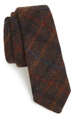 W. R.K Plaid Wool Tie in Brown