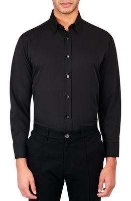 W. R.K Regular Fit Solid Performance Stretch Dress Shirt in Black