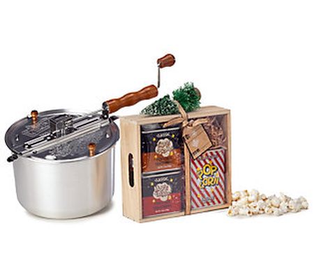 Wabash Valley Farms Vintage Whirley Pop & Retro Popcorn Set