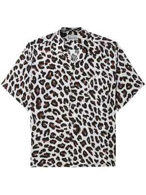 WACKO MARIA animal-print short-sleeve shirt - Black
