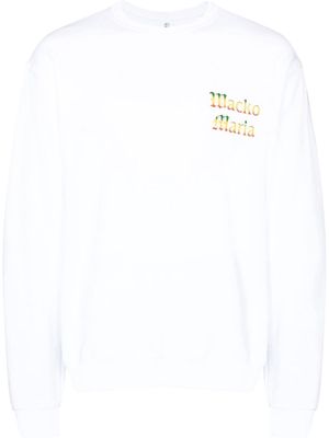 Wacko Maria logo-print crew-neck sweatshirt - White