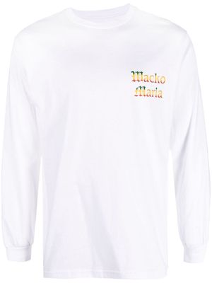 WACKO MARIA logo-print long-sleeve T-shirt - White