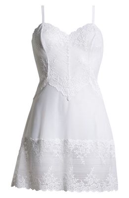 Wacoal 'Embrace' Lace & Mesh Chemise in Delicious White