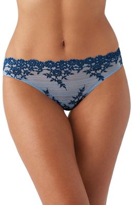 Wacoal 'Embrace' Lace Bikini in Windward Blue/Titan