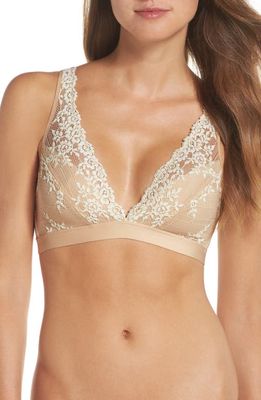 Wacoal Embrace Lace Wire Free Bralette in Naturally Nude/Ivory