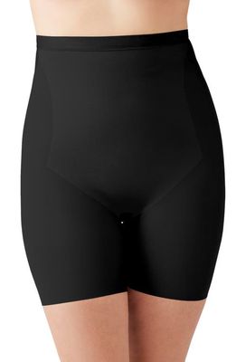 Wacoal Shape Revelation Straight High Waist Thigh Shaping Shorts in Black
