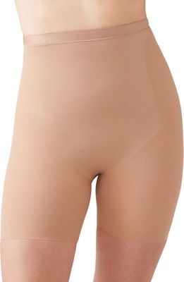 Wacoal Shape Revelation Straight High Waist Thigh Shaping Shorts in Praline