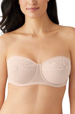 Wacoal Visual Effects Strapless Underwire Minimizer Bra in Sand
