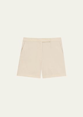 Waist Tab Linen-Blend Shorts