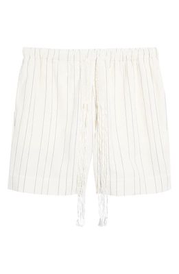 Wales Bonner Cassette Linen & Cotton Shorts in Ivory