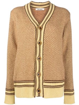 Wales Bonner Clarinet front-button cardigan - Yellow