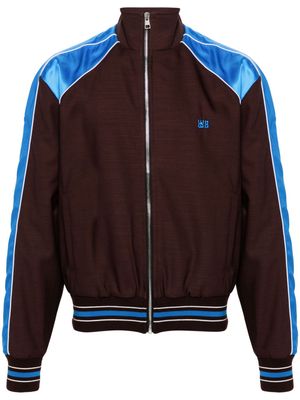 Wales Bonner Courage zip-up track jacket - Brown